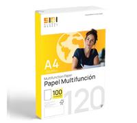Folios A4 120gr, Papel para Impresora Láser e Inkjet, Papel Blanco para Imprimir, Escribir o Dibujar, Hojas DIN A4 210x297mm Uso Profesional, Paquete de Folios para Oficina y Hogar- SIDI(120gr, 100h)