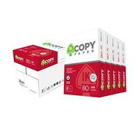 Copy Paper | Folios DIN A4 80 grs | Caja de 2.500 hojas | Para Oficina, Hogar e Impresoras Láser/Inyección/Fotocopiadora/Fax