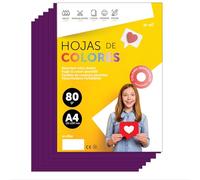 Folios De Colores A4 80g Para Impresoras y Manualidades, Papel Surtido Para Niños, Paquete Folios Colores Para Tarjetas, Escuela y Proyectos Creativos · m-office (250h, Oro)