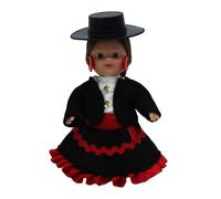Folk Artesanía Muñeca colección Regional 15 cm. Vestido típico Cordobesa Córdoba Sombrero, Fabricada en España Muñecas