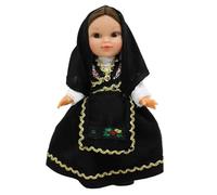 Folk Artesanía Muñeca colección Regional 25 cm. Vestido típico Leonesa Maragata (León), Fabricada en España Muñecas