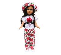 Folk Artesanía Muñeca Naia Original colección 41 cm. Vidal Rojas Dolls Camiseta Personalizable. Fabricada en España.