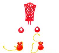 Folk Artesanía Par de Pendientes, peineta o peina y castañuelas Calidad muñeca clásica de 15 cm. o Mini Cocoletas