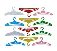 Folk Artesanía Perchas Ropa muñecas maniquí Tipo Sintra, Simona, Mari's Pepa's Naia Vidal Rojas Dolls. Medidas 10 x 4 cm. Lote 12 Perchas en Colores. Fabricado en España (Surtido Colores)