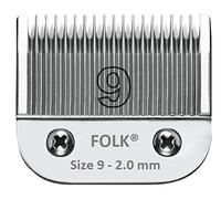 Folk Cabezal Cuchillas Intercambiable Serie A5 peluquería Canina, Serie Wahl, Andis, Aesculap, Moser, Oster, Liveryman, GTS (A - Size #9-2mm)