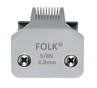 Folk Cabezal Cuchillas Intercambiable Serie A5 peluquería Canina, Serie Wahl, Andis, Aesculap, Moser, Oster, Liveryman, GTS (D - Size #5/8N - 0.8mm)