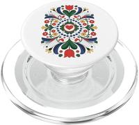 Folk Mandala Corazón Pájaros Flores Arte Polaco PopSockets PopGrip para MagSafe