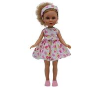 FOLK Muñeca colección Naia Original 35 cm. Vidal Rojas Dolls con Vestido Flores. Fabricado en España Artesanía.