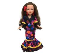 FOLK Muñeca Mari's Flamenca andaluza 35 cm. Original Artesanía colección Vidal Rojas Dolls. Fabricada en España.