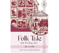Folk Tale Series: Little Red Riding Hood --Set of 10--: A One-Color Cross-Stitch Journey Through a Classic Story