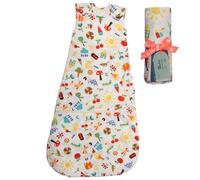Folk & Thread Saco de dormir orgánico para bebé, 0,5 tog, cómodo y cómodo saco de dormir de verano para bebé, cuidadosamente diseñado para una noche de sueño tranquila, ideal para habitaciones de 24 a
