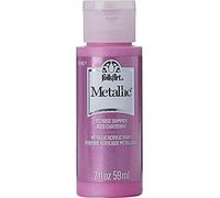 FolkArt Metallic Acrylic Paint in Assorted Colors (2 oz), 652, Rose Shimmer