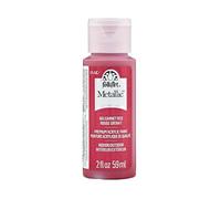 FolkArt Metallic Acrylic Paint in Assorted Colors (2 oz), 665, Garnet Red