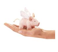 Folkmanis Puppets 2685, Hand Puppet and Theatre, Mini Winged Piglet