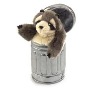 Folkmanis Raccoon in Garbage Can Hand Puppet