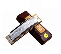 Folkmaster 1072 - Armónica estándar para principiantes, diatónica, blues, gaita, 10 agujeros, A, B, C, D, E, F, G, Ab, Bb, Db, Eb, F#, instrumento musical (clave de Db)