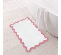 Folkulture Alfombra de bao o alfombrillas de bao para decoracin de bao, 100% algodn, color rosa, alfombrilla de bao o alfombrilla de baera