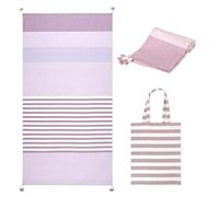 Folkulture Toalla de Playa turca para Adultos con Bolsa de Playa, Toallas de baño de 40 x 72 Pulgadas, Manta de Playa o Toallas de Playa de Gran tamaño Resistentes a la Arena, 100% algodón, Secado