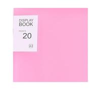 Folleto de información A3, bolsa 20-30, carpeta almacenamiento documentos, obras arte, dibujos ingeniería, inserción folletos, 2 uds para Oficina,Colección(20 pockets PINK)