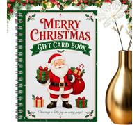 Folleto de tarjetas de felicitación de Navidad, calendario de vales de | Portatarjetas en práctica, libro de regalo creativo con diseño, cuaderno de cupones para fiestas y fiestas