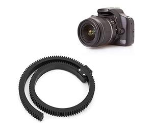 Follow Focus len Gear Ring Belt, Fácil de Transportar y Usar, Bloqueo Rápido, Ajuste de Longitud Flexible y Preciso, Compatible con Lentes de 46-92 Mm de Diámetro, Negro