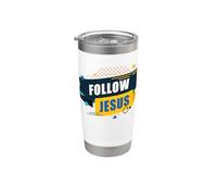 Follow JESUS: Christian Gospel Evangelism Church Ministry Vaso térmico de acero inoxidable de doble pared