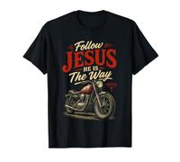 Follow Jesus He is The Way Christian Motorcycle Gospel Biker Camiseta