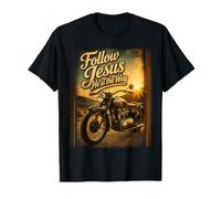 Follow Jesus He is The Way Christian Motorcycle Gospel Biker Camiseta
