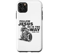 Follow Jesus He is The Way Christian Motorcycle Gospel Biker Carcasa para iPhone 11 Pro MAX