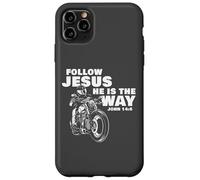 Follow Jesus He is The Way Christian Motorcycle Gospel Biker Carcasa para iPhone 11 Pro MAX