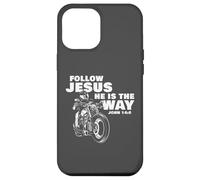 Follow Jesus He is The Way Christian Motorcycle Gospel Biker Carcasa para iPhone 12 Pro MAX