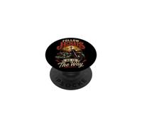 Follow Jesus He is The Way Christian Motorcycle Gospel Biker PopSockets PopGrip Adhesivo