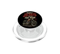 Follow Jesus He is The Way Christian Motorcycle Gospel Biker PopSockets PopGrip para MagSafe