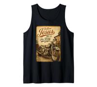 Follow Jesus He is The Way Christian Motorcycle Vintage Camiseta sin Mangas