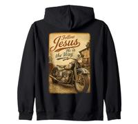 Follow Jesus He is The Way Christian Motorcycle Vintage Sudadera con Capucha