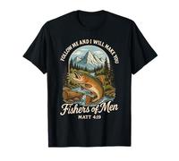 Follow Me Make You Fishers of Men Funny Christian Faith Camiseta