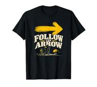 Follow The Arrow Buen Camino Camiseta Peregrino Camiseta gráfica económica