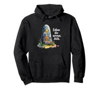 Follow The Arrows 2026 Camino De Santiago Blue Watercolor Sudadera con Capucha