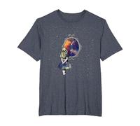 Follow The White Rabbit - Diseño de Camiseta de Alicia en el País de Las Maravillas Camiseta, Hombre Tallas Grandes, Azul Jaspeado, 5X Alto