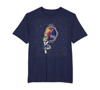 Follow The White Rabbit - Diseño de Camiseta de Alicia en el País de Las Maravillas Camiseta, Hombre Tallas Grandes, Azul Marino, 5X Alto
