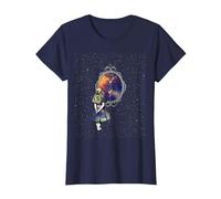 Follow The White Rabbit - Diseño de Camiseta de Alicia en el País de Las Maravillas Camiseta, Mujer, Azul Marino, XS