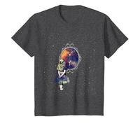 Follow The White Rabbit - Diseño de Camiseta de Alicia en el País de Las Maravillas Camiseta, Niños, Jaspeado Oscuro, 6 años