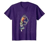 Follow The White Rabbit - Diseño de Camiseta de Alicia en el País de Las Maravillas Camiseta, Niños, Morado, 12 años