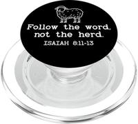 Follow The Word Not The Herd Bible Verse Isaiah 8:11-13 God PopSockets PopGrip para MagSafe