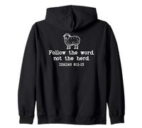 Follow The Word Not The Herd Bible Verse Isaiah 8:11-13 God Sudadera con Capucha