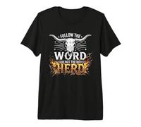 Follow The Word Not The Herd Christian Bible Verse Cow Skull Camiseta Premium