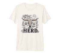 Follow The Word Not The Herd Christian Bible Verse Cow Skull Camiseta Premium
