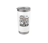 Follow The Word Not The Herd Christian Bible Verse Cow Skull Vaso térmico de acero inoxidable de doble pared