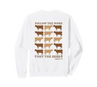 Follow The Word Not The Herd Christian Bible Verse Cow Sudadera
