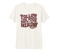 Follow The Word Not The Herd Christian Bible Verse Scripture Camiseta Premium